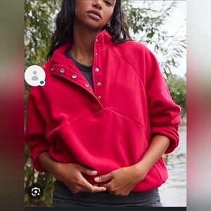 Beyond Yoga Tranquility Fleece Pullover Jacket Cranberry LG Athleisure Yoga